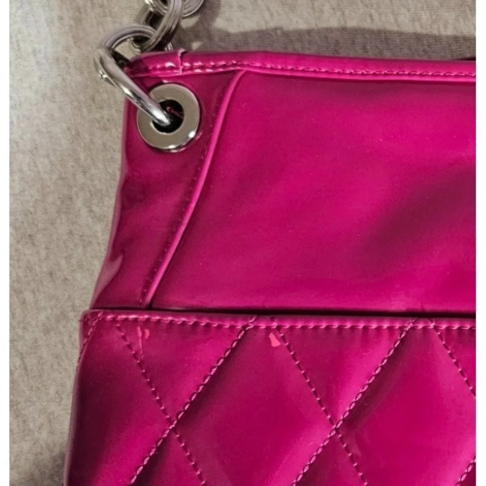 Coach Patent Leather Poppy Purse Bag Turnlock Hot Pink Barbiecore Bubblegum Y2K
